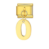 Single Digital Italian Module Bracelet Stainless Steel Hook Pendant DIY Elastic Bracelet Accessory