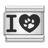 Cross Border Hot Selling Laser Engraving Heart-shaped Series Titanium Steel Handmade DIY Italian Module Bracelet Wholesale