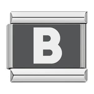 Laser Engraved 26 English Letters Italian Module Bracelet Stainless Steel Bracelet Italian Bracelet