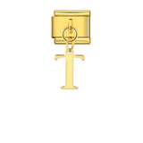 Gold Simplified Letter Italian Module Bracelet Stainless Steel Handmade Hook DIY Splicing Assembly Bracelet