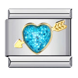 Cross Border New Stainless Steel Welding Pattern Gold-plated Drip Oil Wristband Cartoon DIY Italian Module Bracelet Wholesale