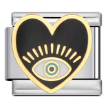 Italian Module Bracelet Devil's Eye Titanium Steel Welding Drip Oil Pattern DIY Elastic Splicing Personalized Strap Chain