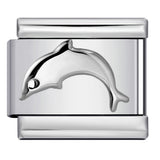 Titanium Steel Convex Silver Stamped DIY Italian Charm Bracelet with Unique Patterns