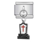 Halloween Element Fashion Module Bracelet Titanium Steel Hook Drip Oil DIY Pendant Italian Jewelry Accessories