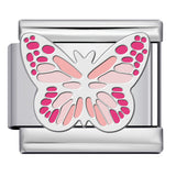 New Butterfly Series DIY Italian Module Bracelet Titanium Steel Welded Drip Oil Strap Chain Fashion Splicing Bracelet