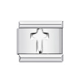 New Titanium Steel Silver Concave Surface 26 English Letters Italian Module Bracelet DIY Strap Chain Accessories Wholesale