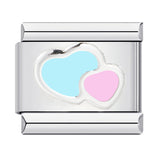 Italian Module Bracelet Color Drip Oil Stamping Pattern DIY Titanium Steel Elastic Splicing Bracelet Accessories Wholesale