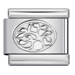 Convex Silver Stamping Pattern Italian Module Bracelet DIY Titanium Steel Bracelet Italian Charms