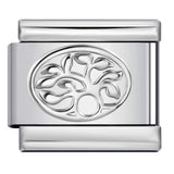 Convex Silver Stamping Pattern Italian Module Bracelet DIY Titanium Steel Bracelet Italian Charms