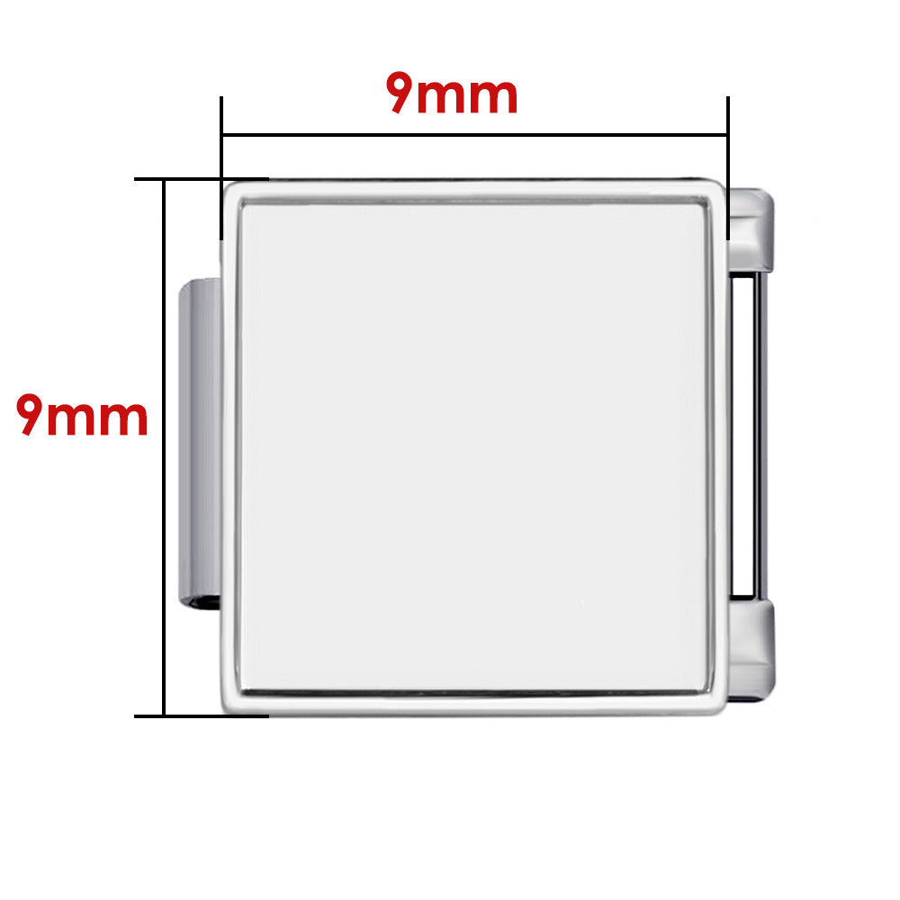 DIY Personalized Photo Frame Production, Titanium Steel Strap Chain, Fashionable Splicing Module Bracelet