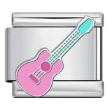 Music Hobby Series Stainless Steel Italian Module Bracelet Titanium Steel Welded Pattern DIY Bangle Wholesale