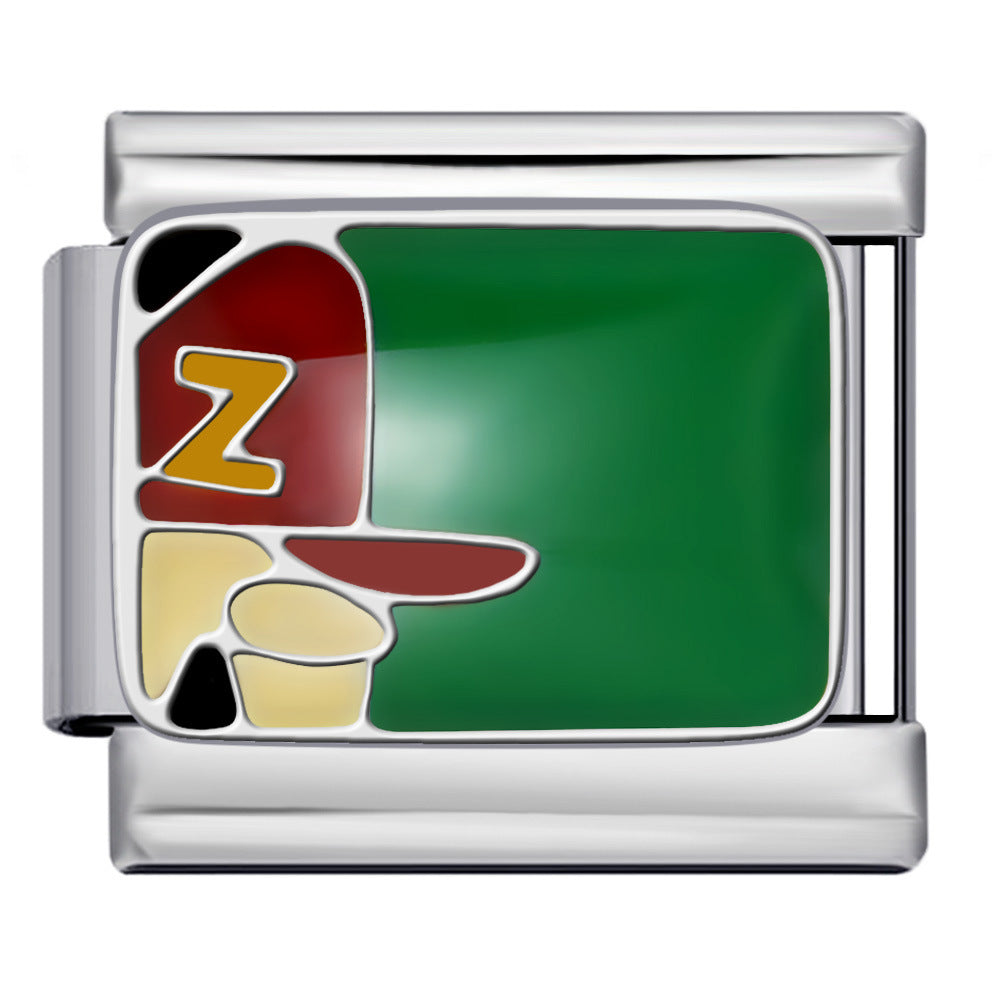 New Stainless Steel Welding Drip Oil DIY Bracelet Italian Module Bracelet Colorful Pattern Personalized Splicing Bracelet