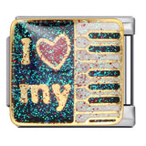 Music Hobby Series Stainless Steel Italian Module Bracelet Titanium Steel Welded Pattern DIY Bangle Wholesale