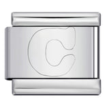 New Non Dripping Oil Series Bracelet Titanium Steel Concave 26 English Letter DIY Italian Module Bracelet Accessories