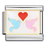 Stainless Steel Welding Drip Oil Animal Pattern DIY Italian Module Bracelet Free Splicing Elastic Accessories Wholesale