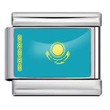 Hot Selling New World Flag Photo Dropper Series Titanium Steel DIY Italian Module Bracelet Accessories Wholesale