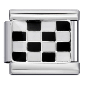 Fashion Color Checkerboard Series Italian Module Bracelet Titanium Steel Welding Drip Oil DIY Free Splicing Bracelet