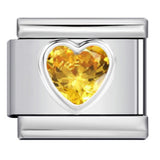 New Love Micro Inlaid Gemstone Italian Module Bracelet Stainless Steel Stamped Crystal Elastic Wristband Accessory