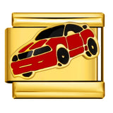 Gold Background Red Series Module Bracelet Accessories, Stainless Steel DIY Free To Match with Italian Charms Handmade Accessories