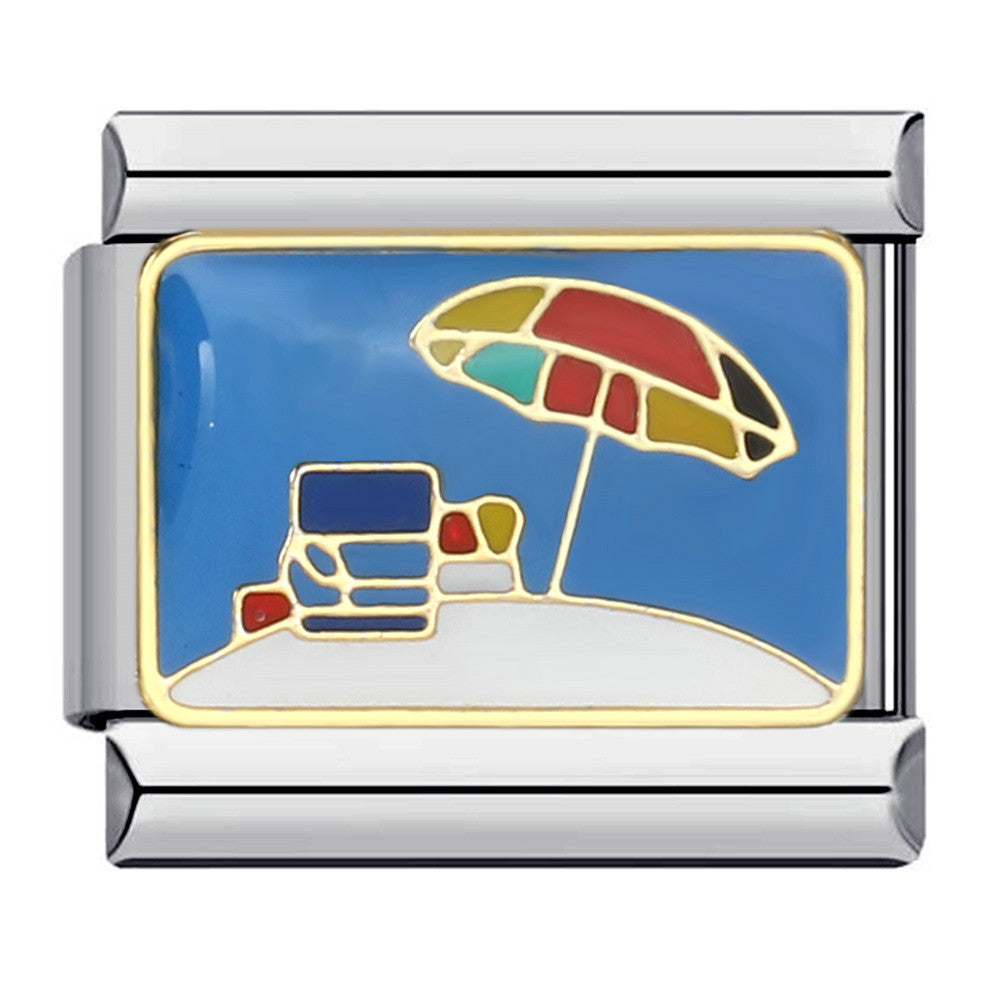 New Leisure Vacation Titanium Steel Welding Drip Oil DIY Italian Module Bracelet Fashion Personality Watch Strap Chain Wholesale