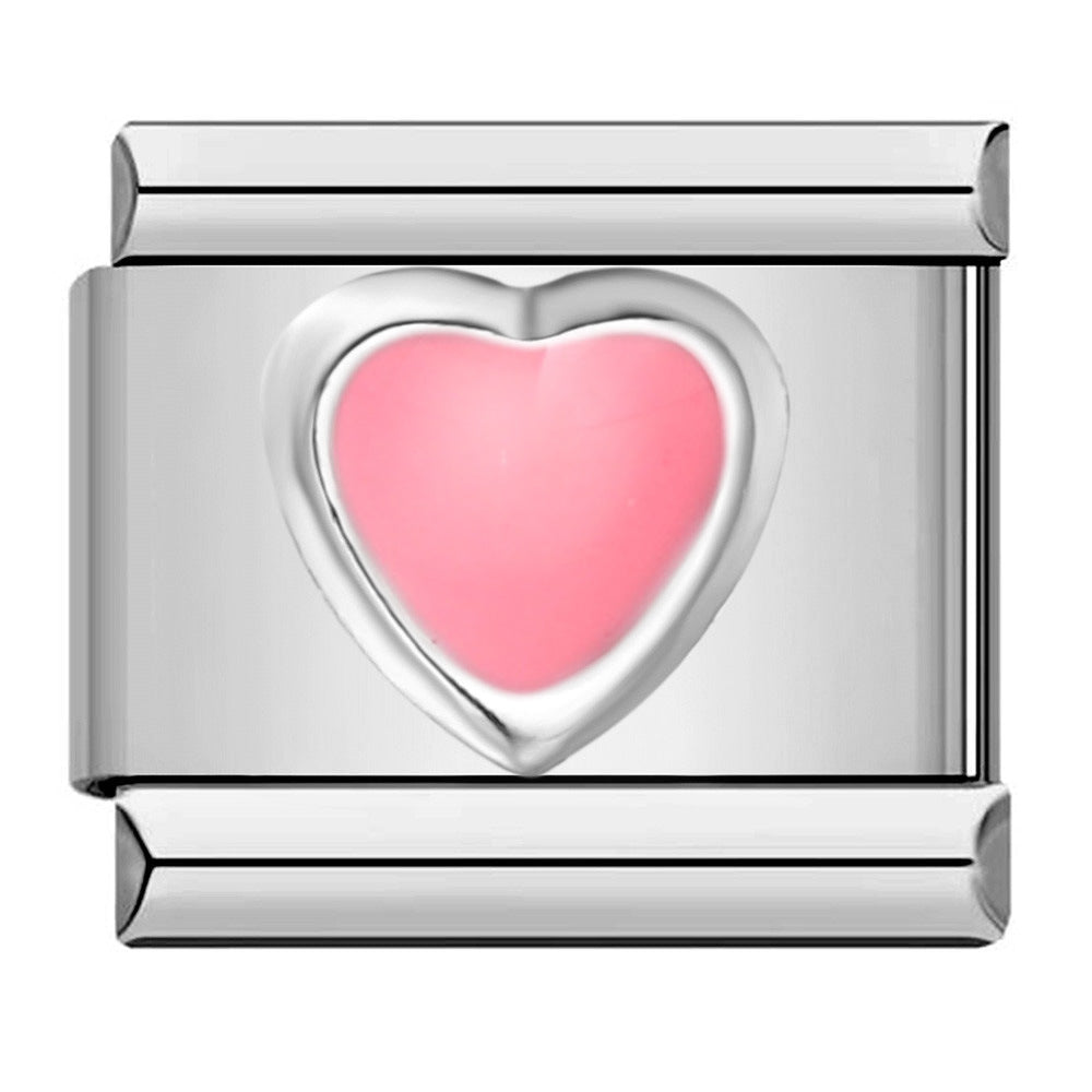 Titanium Steel Love Butterfly Stamping Pattern Color Drip Oil DIY Italian Module Bracelet Italian Charm Reference Knowledge 70/1000 T