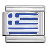 Flag, National Flag, Italian Module, Bracelet, Stainless Steel, Gold-plated, Oil Dripping, Welding Pattern, DIY Bracelet Wholesale