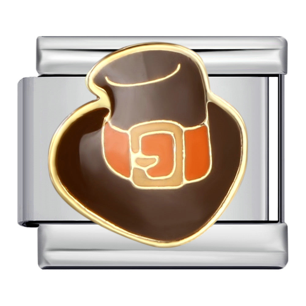 New Thanksgiving Series DIY Bracelet Stainless Steel Italian Module Bracelet Titanium Steel Welded Drip Oil Strap Chain