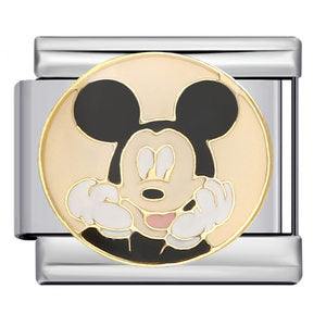 European and American Cross Border Cartoon Character Italian Module Bracelet Titanium Steel Welding Drip Oil Pattern DIY Splicing Bracelet