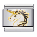 New Stainless Steel Drip Oil Cartoon DIY Italian Module Bracelet with Personalized Welding Pattern and Elastic Splicing Bracelet