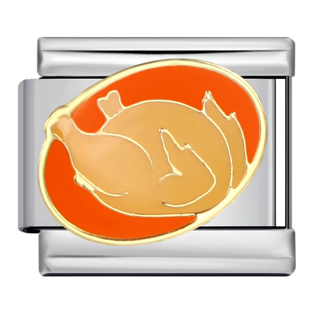 New Thanksgiving Series DIY Bracelet Stainless Steel Italian Module Bracelet Titanium Steel Welded Drip Oil Strap Chain