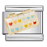 Hot Sale Personalized Titanium Steel Gold-plated Drip Oil Bracelet, DIY Italian Modular Bracelet, Little Girl's Gift.