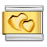 Gold and Silver Stamping Pattern Italian Module Bracelet Titanium Steel Drip Oil DIY Splicing Bracelet Wholesale