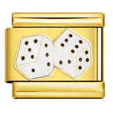 Gold Bottom Italian Module Bracelet Welding Dripping Oil Titanium Steel Bracelet Fashion DIY Italian Bracelet