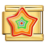 Gold Background Red Series Module Bracelet Accessories, Stainless Steel DIY Free To Match with Italian Charms Handmade Accessories