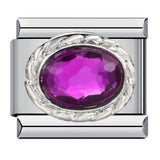 New Stainless Steel Welded Drip Oil Mysterious Purple DIY Italian Modular Bracelet Italian Charm