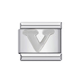 New Titanium Steel Gold Plated DIY Italian Charm Bracelet with Alphabet Letters Customizable Fashion Jewelry