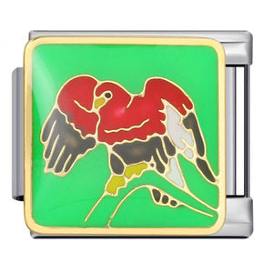 Italian Module Bracelet Peace Series Stainless Steel Welding Drip Oil Pattern DIY Elastic Splicing Strap Chain