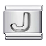 New Stainless Steel Silver Convex English Letter Italian Module Bracelet DIY Elastic Splicing Strap Chain