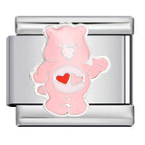 Classic Cute Bear Italian Module Bracelet Stainless Steel Welding Pattern DIY Elastic Splicing Bracelet