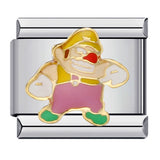 Classic Cartoon Character Italian Module Bracelet Titanium Steel Gold Plated Drip Oil DIY Welding Pattern Bracelet