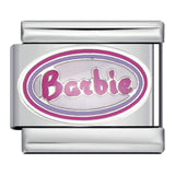 Romantic Pink Italian Modular Bracelet Titanium Steel Welding DIY Charm Bracelet Fairy Gift for Girls