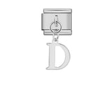 Silver Simplified Letter Italian Module Bracelet Titanium Steel Handmade DIY Hook Elastic Splicing Bracelet Accessories