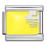 New Stainless Steel Welding Drip Oil DIY Bracelet Italian Module Bracelet Colorful Pattern Personalized Splicing Bracelet