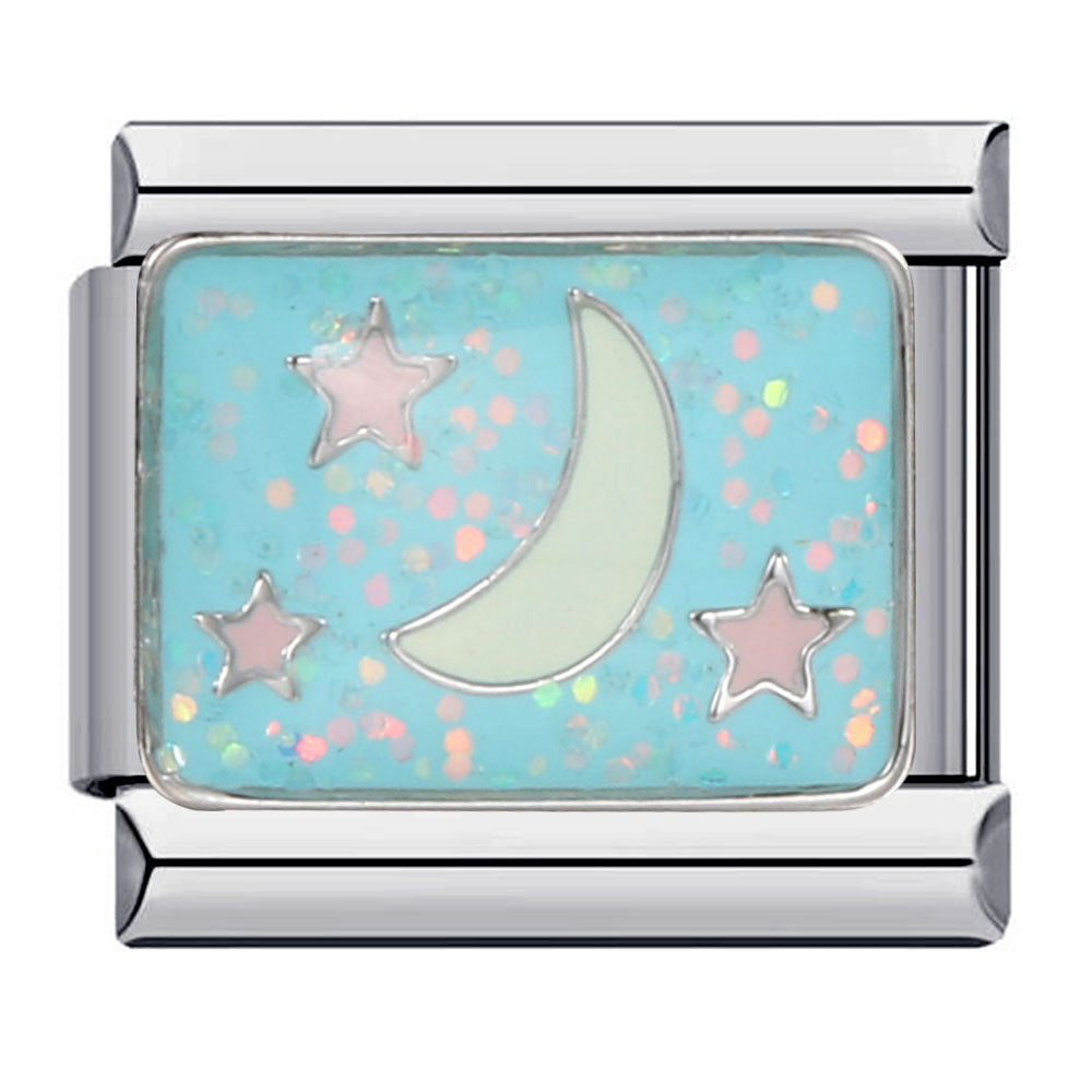 Italian Charm Bracelet Titanium Steel Welded Space Universe Series Italian Module Bracelet