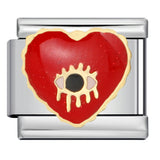 Italian Module Bracelet Devil's Eye Titanium Steel Welding Drip Oil Pattern DIY Elastic Splicing Personalized Strap Chain