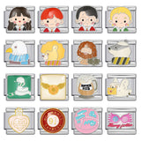 New Anime Cartoon Series Italian Module Bracelet Titanium Steel Welding Oil Dripping DIY Elastic Splicing Bracelet