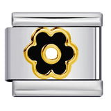 Color Drip Oil Petal Stamping Series DIY Italian Module Bracelet Titanium Steel Gold Plated Elastic Splicing Bracelet