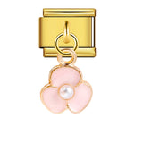 New Pearl Gemstone Hook Pendant Italian Module Bracelet DIY Elastic Splicing Stainless Steel Bracelet