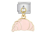 Gourmet Series Burger Fry Pendant Italian Module Bracelet Welding Drip Oil DIY Titanium Steel Strap Chain