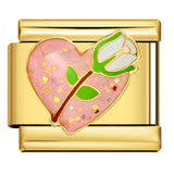 Gold Bottom Italian Module Bracelet Welding Dripping Oil Titanium Steel Bracelet Fashion DIY Italian Bracelet